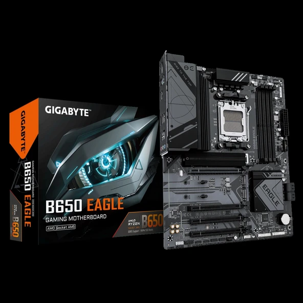 GIGABYTE B650 EAGLE, Rev.1.0, 4xDDR5, 3xM.2, DP, HDMI, Type-C, AM5 Soket GAMING Anakart ürün görseli 1