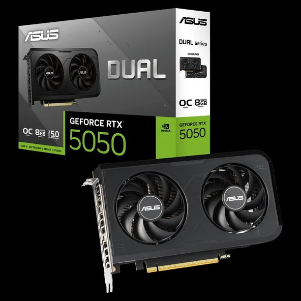 ASUS DUAL-RTX5050-O8G, 8Gb, 128Bit, GDDR6, 1xHDMI, 3xDP GAMING Ekran Kartı ürün görseli 1