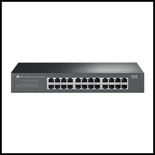 TP-LINK LS1024G, Green Tech, 24 Port GigaBit, Yönetilemez, Metal Kasa, Masaüstü Switch ürün görseli 1