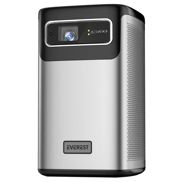 EVEREST PJ-DLP21, Gri, 5400 Lümen, 4K Destekli, 1xType-C, 1xHDMI, 1xUSB, WiFi, Bluetooth, 30.000 Saat Led Ömrü, 2x5W Spe ürün görseli 1