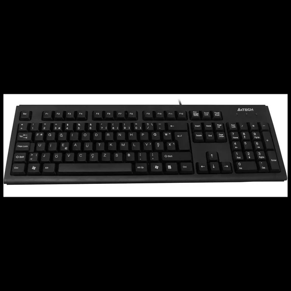 A4 TECH KM-720, Siyah, USB Kablolu, Türkçe F, Multimedya KLAVYE - Resim 2