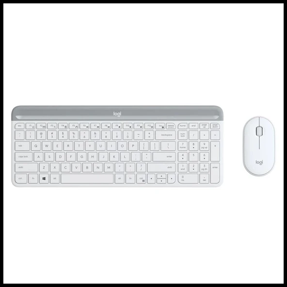 LOGITECH MK470 Beyaz, 920-009436, Kablosuz, Türkçe Q, Klavye Mouse Set ürün görseli 1