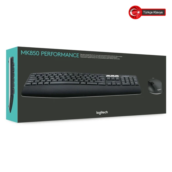 LOGITECH MK850, 920-008230, Kablosuz, Bluetooth, Türkçe Q, Klavye Mouse Set - Resim 4