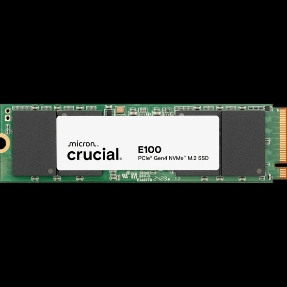 CRUCIAL CT1000E100SSD8, E100, 1TB, 5000/4500, Gen4, NVME PCIe M.2 2280, SSD ürün görseli 1
