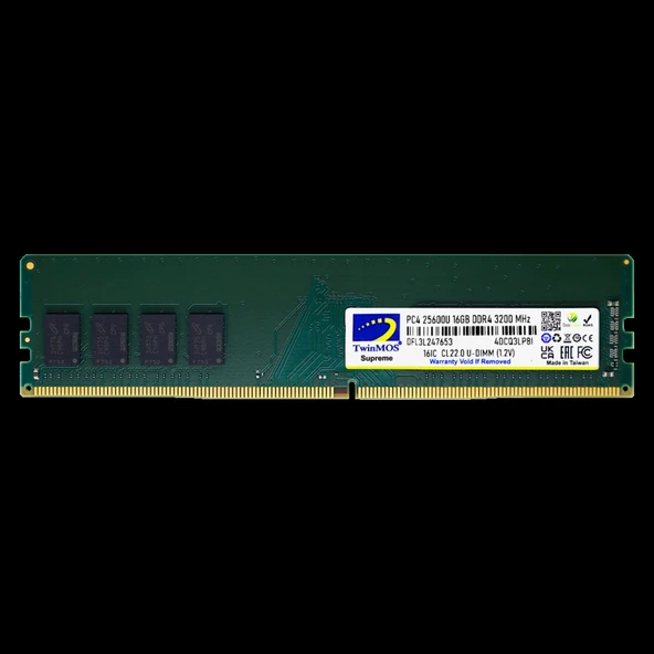 TwinMOS MDD416GB3200D, 16GB, DDR4, 3200MHz, 1.2V Desktop Ram ürün görseli 1