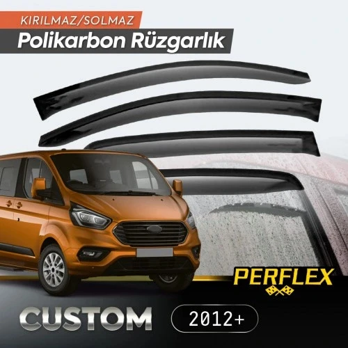 HERŞEYTREND Ford Custom 2012+ Cam Rüzgarlığı V2 Düz ürün görseli 1