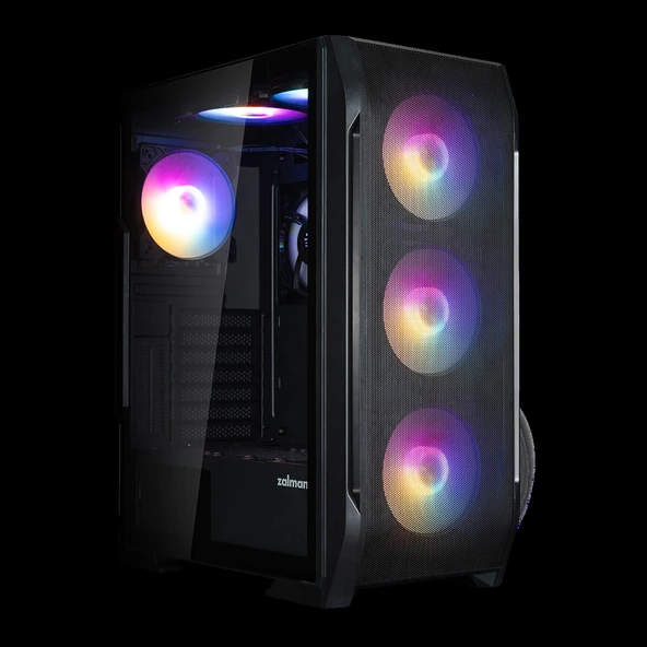 ZALMAN N7 Plus V2, 700W 80+, Mesh Panel, Tempered Glass, 6x120mm RGB Fan, ATX GAMING KASA ürün görseli 1