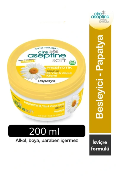 Cire Aseptine Soft Papatya Özlü Besleyici Prebiyotikli Krem 200 ml ürün görseli 1
