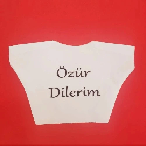 HERŞEYTREND Özür Dilerim Yazılı Peluş Oyuncak Tişörtü ürün görseli 1