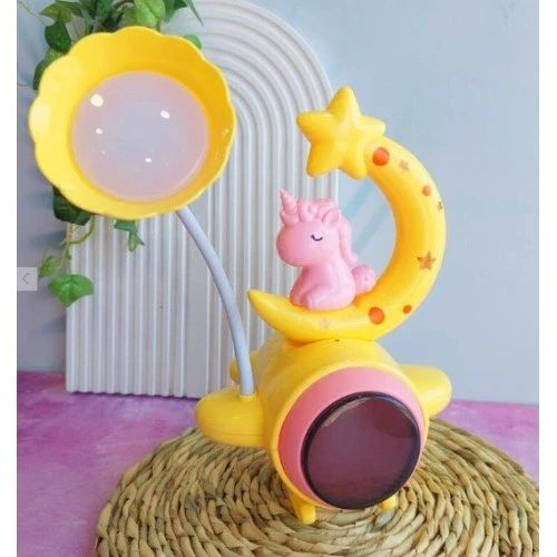 HERŞEYTREND Çocuk Odası Ay ve Unicorn Desenli Gece Lambası ürün görseli 1