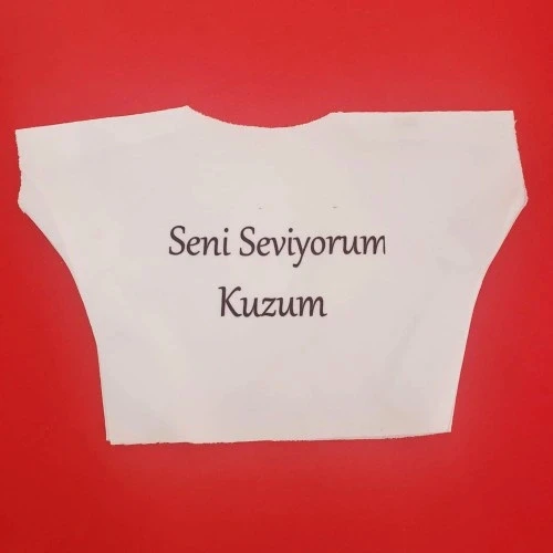 HERŞEYTREND Seni Seviyorum Kuzum Yazılı Oyuncak Peluş Tişörtü ürün görseli 1