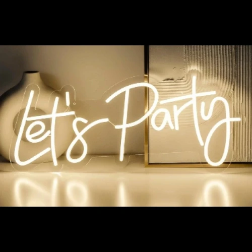 HERŞEYTREND Let's Party Neon Led Tabela ürün görseli 1