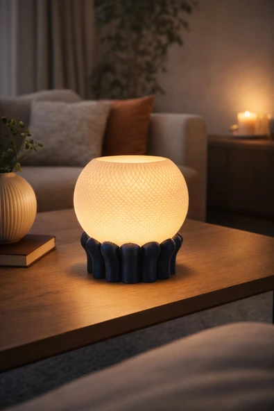 VOLTMARKET Modern Dokulu Masa Lambası - Resim 3