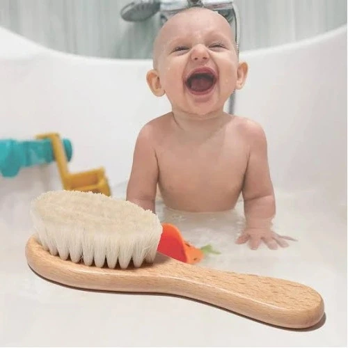HERŞEYTREND Keçi Kılı Organik Bebek Banyo Tarağı ürün görseli 1