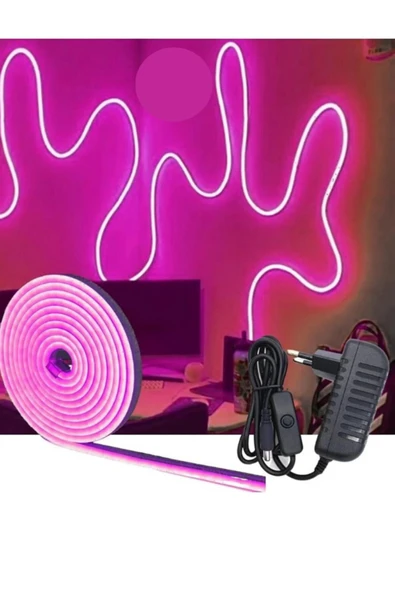 VOLTMARKET Neon Esnek Şerit Led 5 Metre + 220 Volt Fiş ürün görseli 1