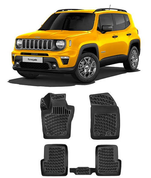 JEEP Renegade 2019 Sonrası BTM 3D Havuzlu Paspas ürün görseli 1