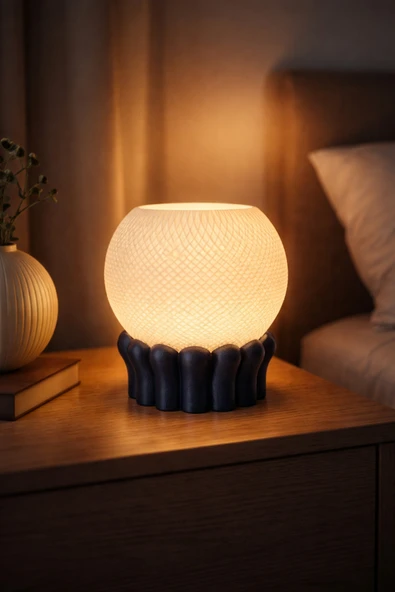VOLTMARKET Modern Dokulu Masa Lambası - Resim 2