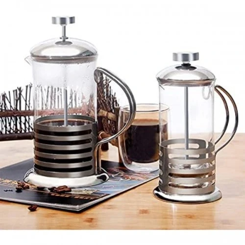 HERŞEYTREND PASLANMAZ ÇELİK GÖVDELİ FRENCH PRESS KAHVE VE ÇAY DEMLEME APARATI ürün görseli 1