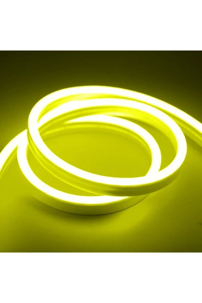 ECONA 12v Limon Sarısı Neon Led 5 Metre Prize Tak Çalıştır Esnek Neon Led Aydınlatma Neon Şerit Led ürün görseli 1