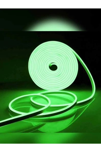 Erdem neon led Mutfak Tezgah Arası Neon Led 12 V -1 Mt Yeşil Renk Şerit Led Trafolu Tak Fişe Calistir ürün görseli 1