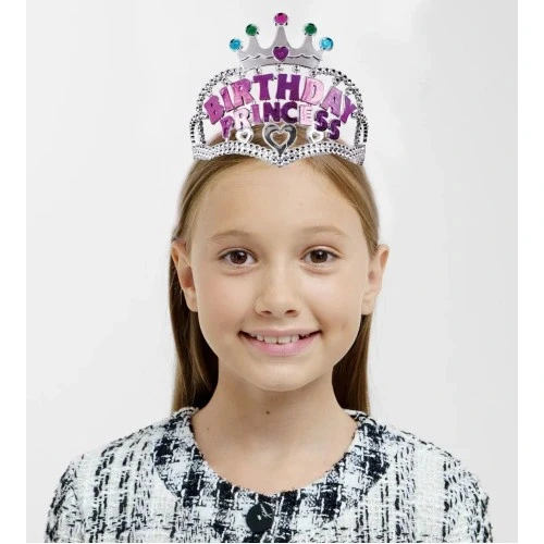 HERŞEYTREND Birthday Prenses Yazılı Çocuk Parti Tacı ürün görseli 1