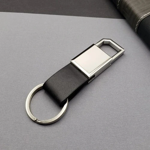 HERŞEYTREND Siyah Gümüş Metal Anahtarlık ürün görseli 1