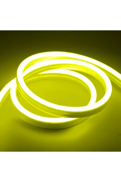 VOLTMARKET 20 Metre Limon Sarısı 220 Volt Neon Led Tak Çalıştır Şerit Neon Led Aydınlatma 8x16 Mm Hortum Led ürün görseli 1