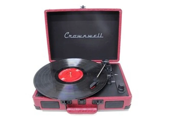 Crownwell Turntable Suitcase CR Series BORDO - Resim 3