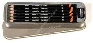 Derwent Graphıc 6 Karakalem Seti Teneke Kutu ürün görseli 1