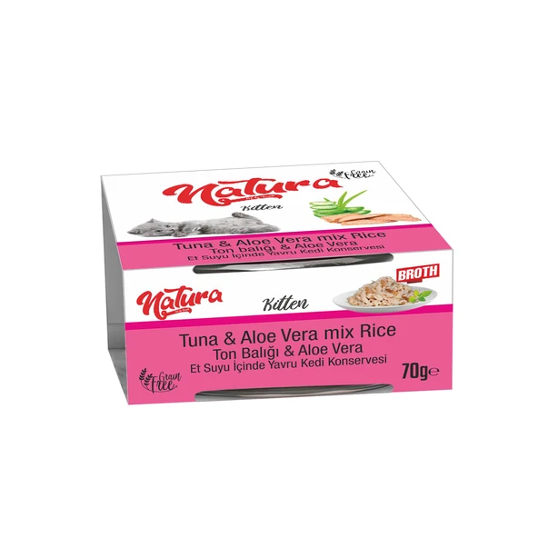 Natura Ton Balıklı ve Aleoveralı Yavru Kedi Konservesi 70 gr ürün görseli 1