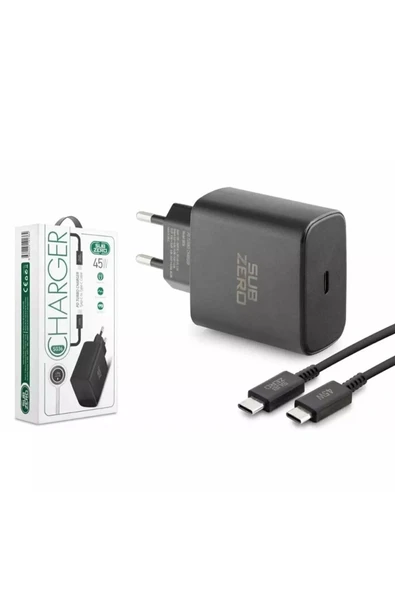 Subzero Yeni Nesil 45w Pd Type-c To Type-c (TURBO) Şarj Aleti ürün görseli 1