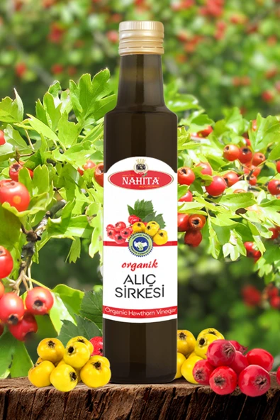 Nahita Alıç Sirkesi 500ml Organik Sertifikalı Cam Şişe ürün görseli 1
