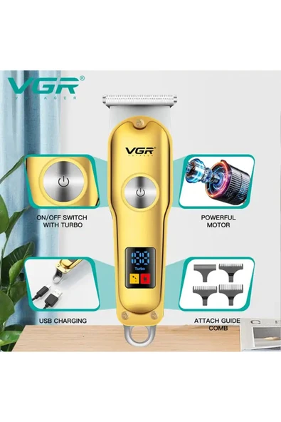 VGR RenkStore Vgr V-290 TURBO Premium Saç Sakal Ense Çizim Vücut Kılı Epilasyon Öncesi Temizleme ürün görseli 1