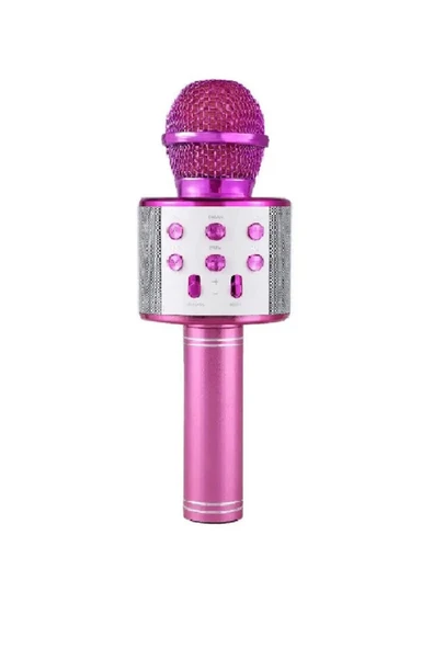 FİOPLUS Karaoke Mikrofon Dahili Hoparlörlü Usb Flash Tf Kart Destekli Ses Değiştirme Efektli Çocuk Mikrofonu ürün görseli 1