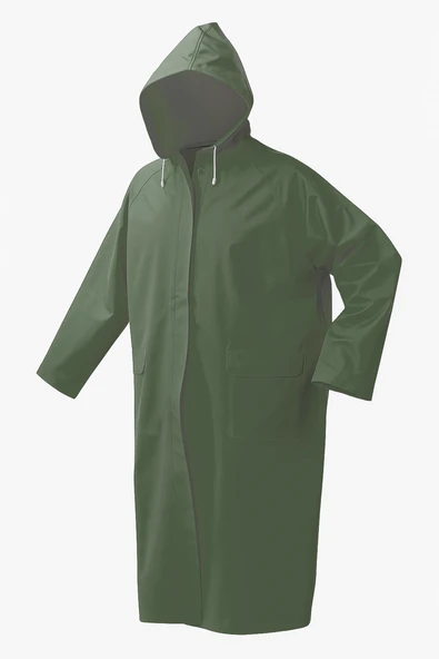 Yağmurluk Pvc Polyester Pardesü Xl Haki - Resim 2