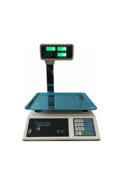 Teknika 40 Kg Kollu Çift Ekranlı Boyunlu Elektronik Terazi Manav, Market, Kasap, Mutfak Terazisi ürün görseli 1