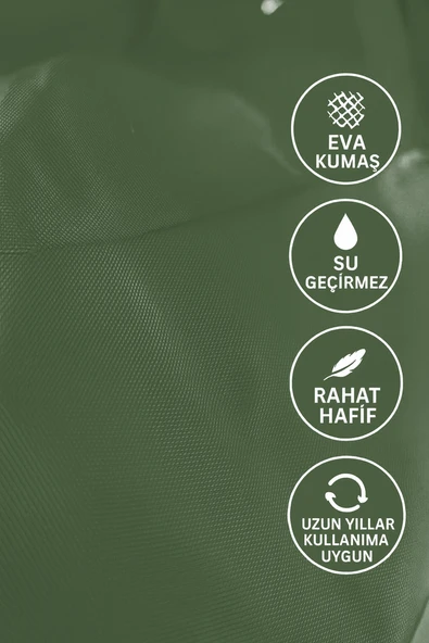 Yağmurluk Pvc Polyester Pardesü Xl Haki - Resim 3