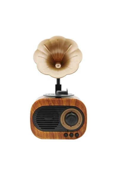 gunkes B5 Nostaljik Mini Gramafon Radyo Usb Aux Bluetooth Radyo Yüksek Ses Kalitesi ürün görseli 1