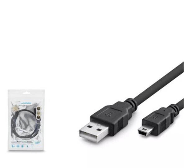Hadron Hdx7524 Usb Mini V3-5Pin To Usb Kablo 50Cm Siyah ürün görseli 1