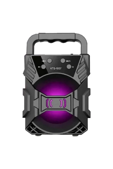 gunkes Kts-1057 Bluetooth Hoparlör Ses Bombası Yüksek Ses Speaker Işıklı Radyo Usb Sd Girişli ürün görseli 1