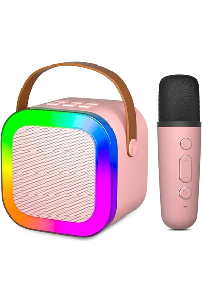 Hepta Collection Kablosuz Mikrofonlu Karaoke Makinesi Taşınabilir Bluetooth Hoparlör Seti Bas Tiz Ayarlı... ürün görseli 1
