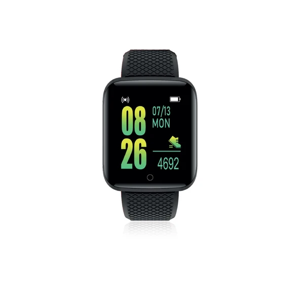 Polosmart PBS153 Titreşimli Adım Sayar Müzik Kontrol Spor Mod Bluetooth Akıllı Saat Siyah ürün görseli 1