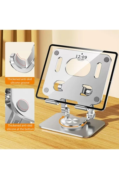 FİOPLUS Tablet & Ipad Standı Metal Protatif Masaüstü 360 Derece Ayarlanabilir Stand ürün görseli 1