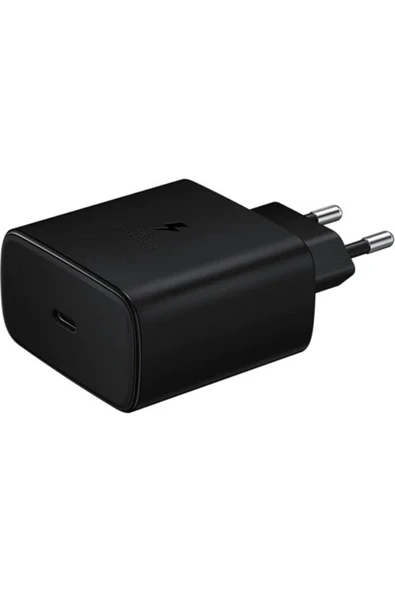 MobileGaraj Samsung Galaxy Note 10+ (plus) Ta845 45w Type-c Uyumlu Siyah Şarj Adaptör ürün görseli 1