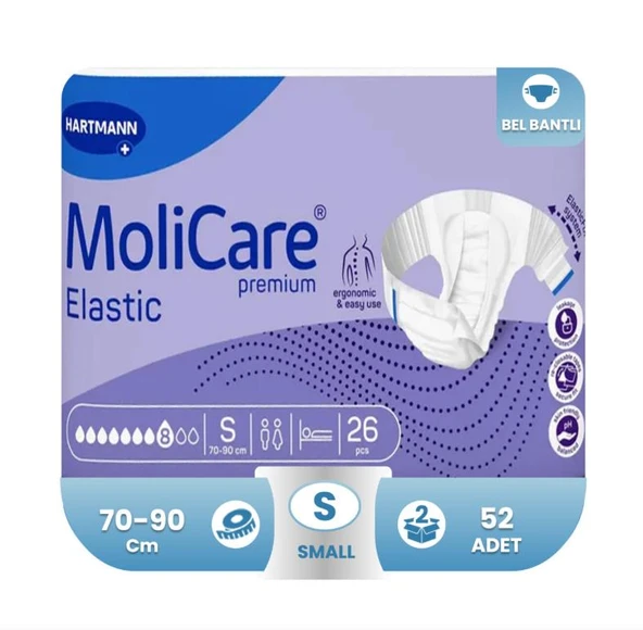 Molicare Premium Elastic 8 Damla S-Small Beden 52 Adet ürün görseli 1