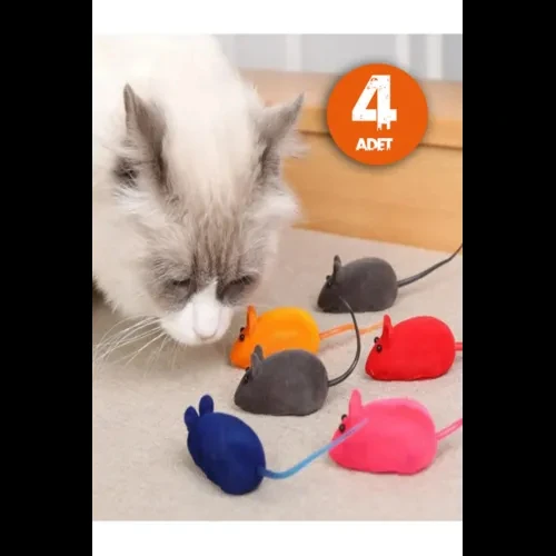 HERŞEYTREND Kedi Eğitim Oyun Faresi 4 Adet ürün görseli 1