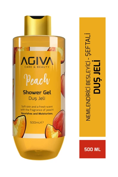 Agiva Care&Beauty Şeftali Agiva Care & Beauty Besleyici ve Nemlendirici Duş Jeli 500 ml ürün görseli 1