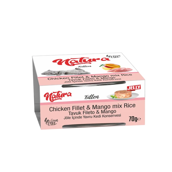 Natura Tavuk Fileto ve Mangolu Yavru Kedi Konservesi 70 gr ürün görseli 1