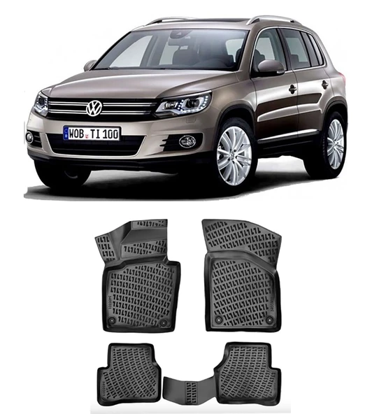 VW Tiguan 2007-2015 BTM 3D Havuzlu Paspas ürün görseli 1