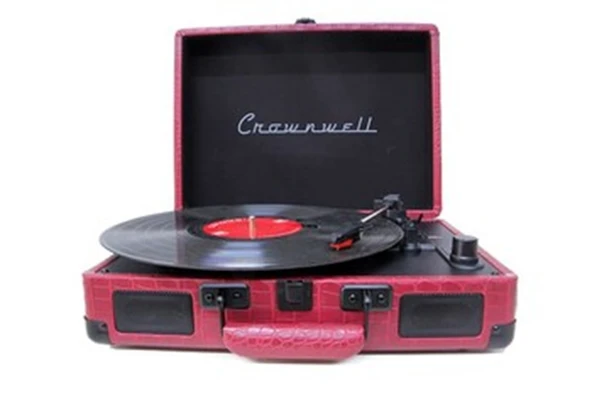 Crownwell Turntable Suitcase CR Series BORDO ürün görseli 1